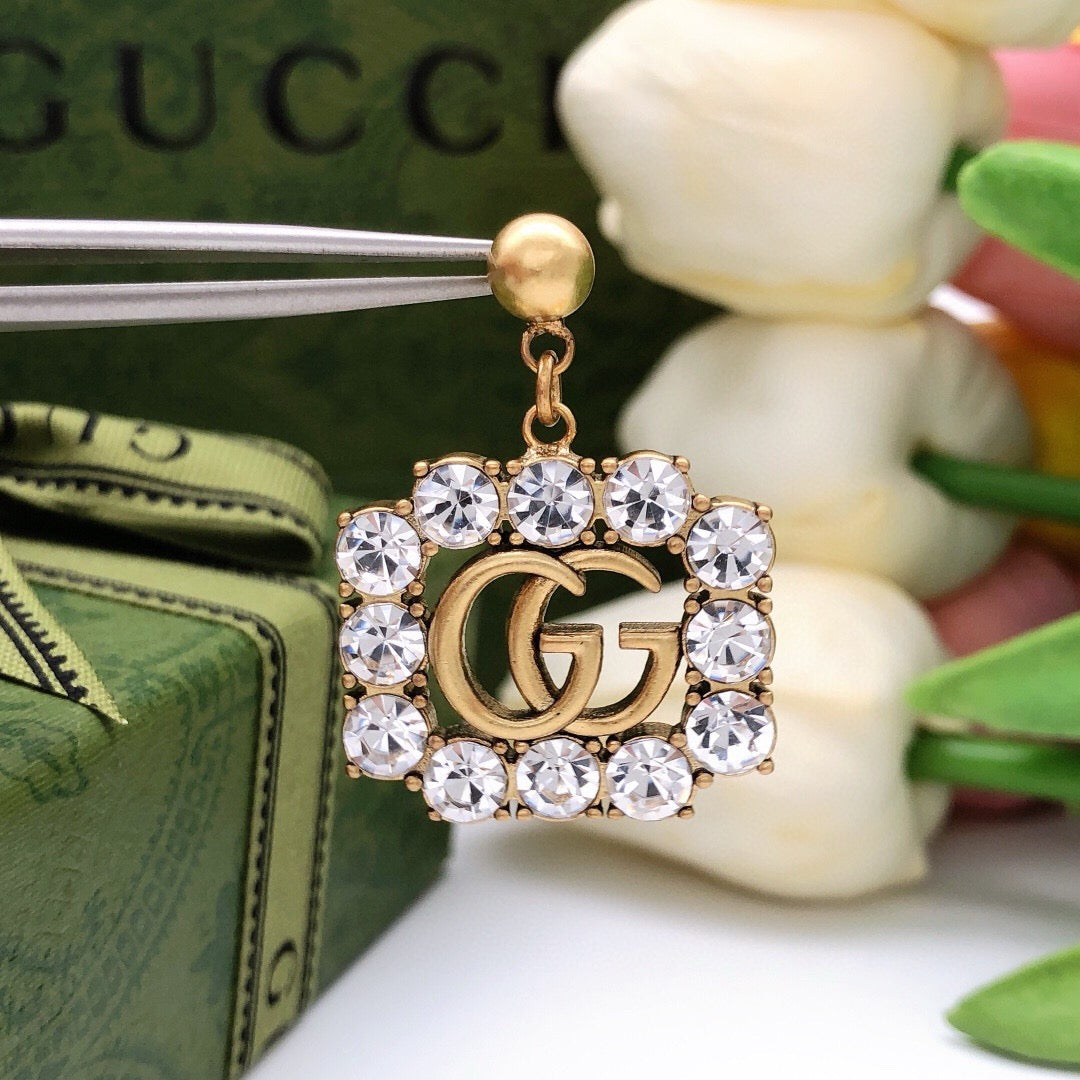 Gucci Square Crystal Accent Earrings - album image 3