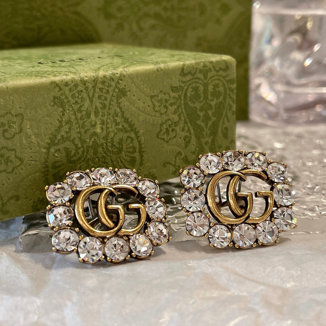 Gucci Square Crystal Accent Earrings - album image 2