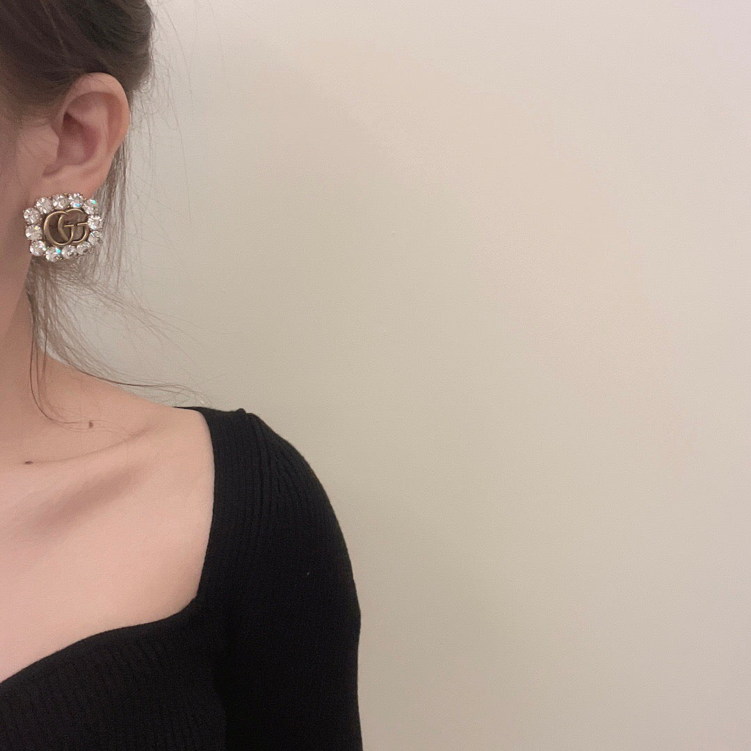 Gucci Square Crystal Accent Earrings - album image 4