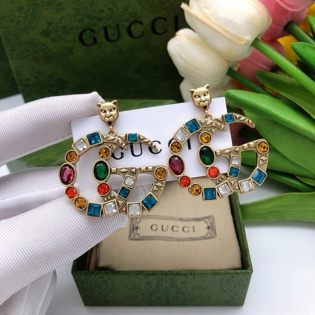 Gucci Interlocking G Multicolor Crystal Accent Earrings - album image 5