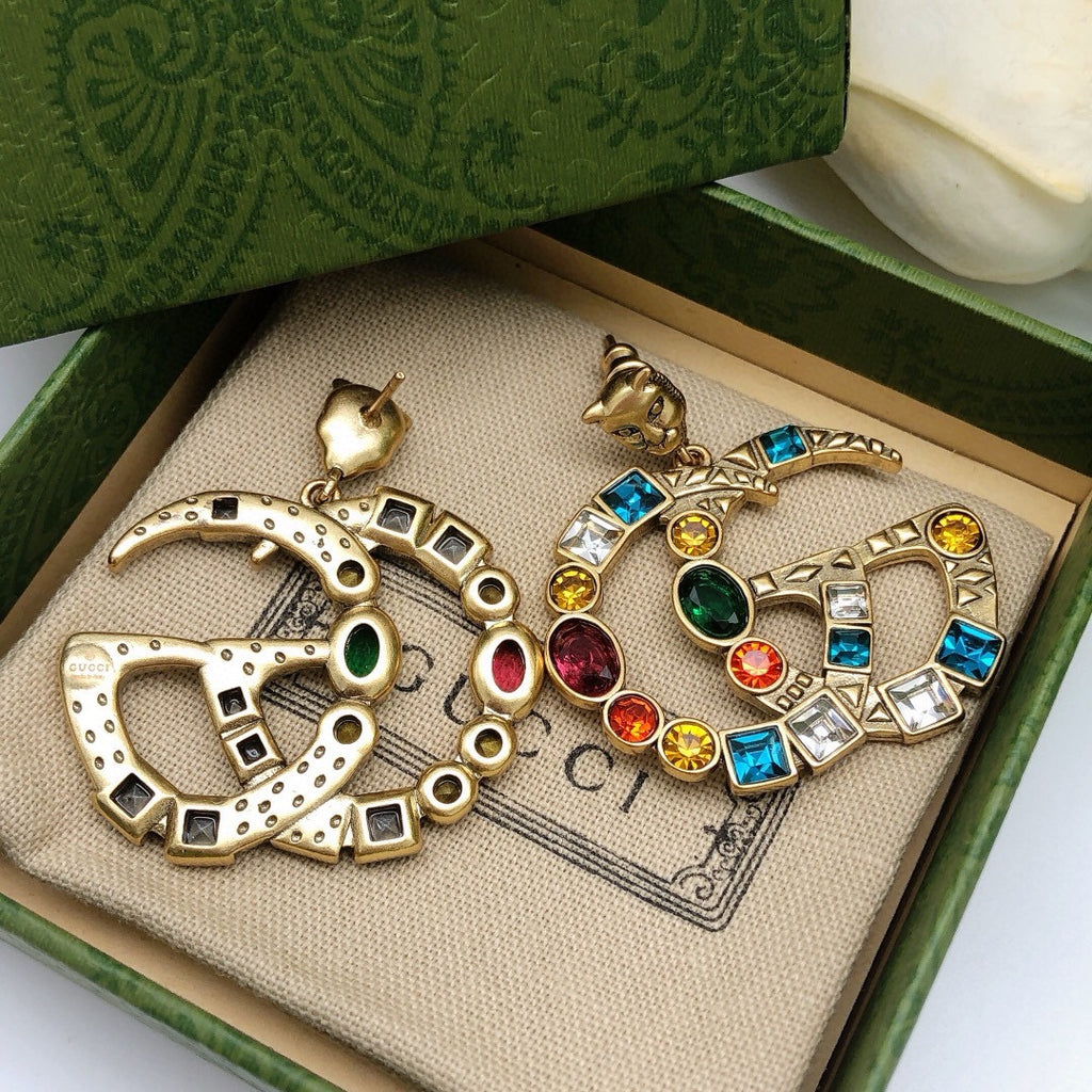 Gucci Interlocking G Multicolor Crystal Accent Earrings - album image 4