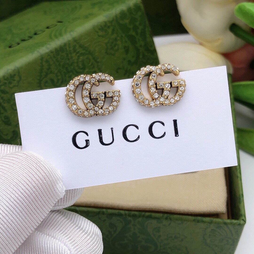 Gucci Interlocking G Crystal Accent Mini Earrings - album image 1
