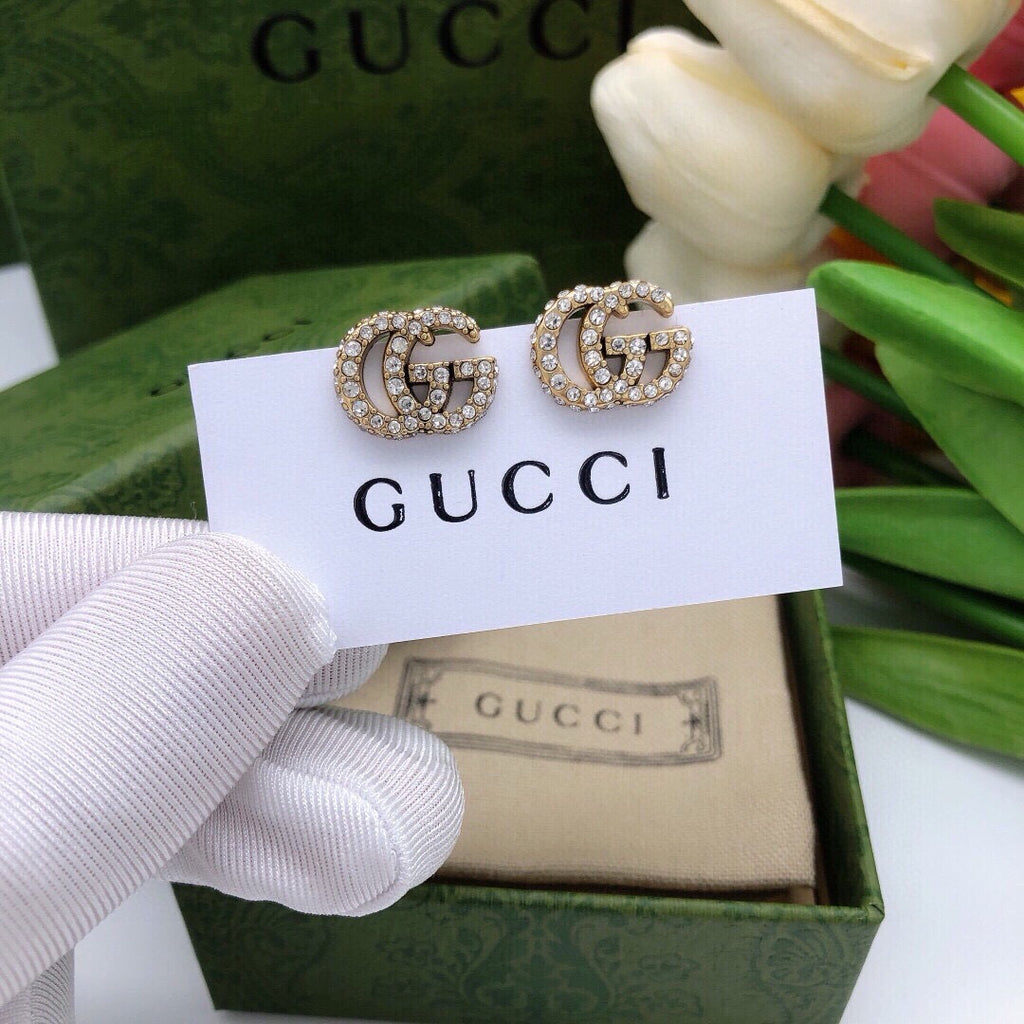 Gucci Interlocking G Crystal Accent Mini Earrings - album image 2