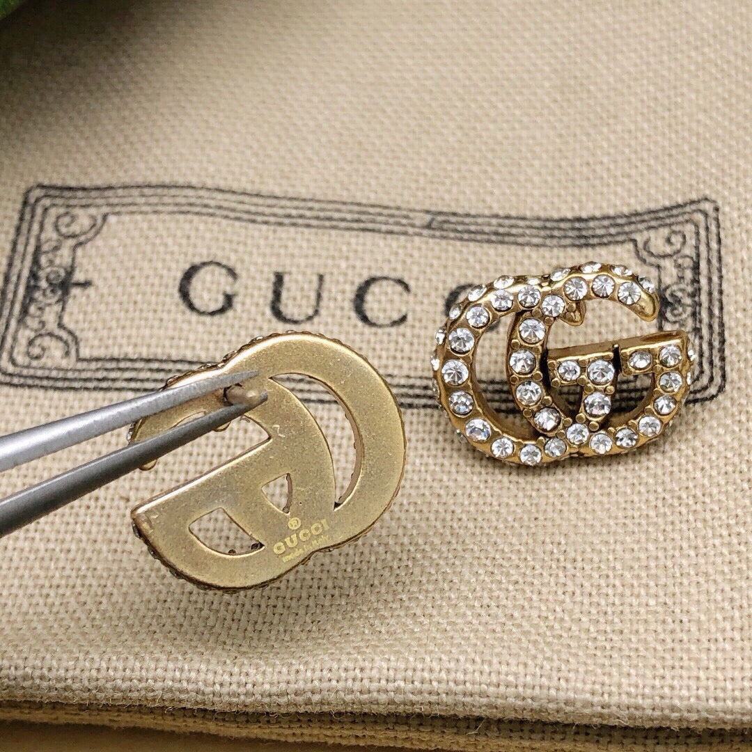 Gucci Interlocking G Crystal Accent Mini Earrings - album image 7