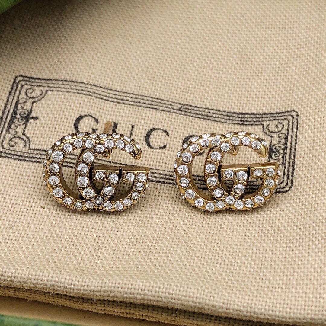 Gucci Interlocking G Crystal Accent Mini Earrings - album image 3
