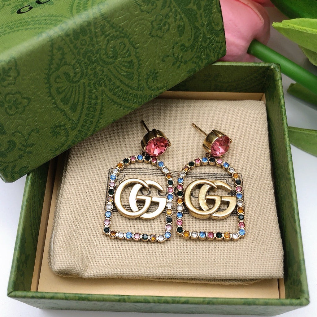 Gucci Multicolor Crystal Accent Earrings - album image 4