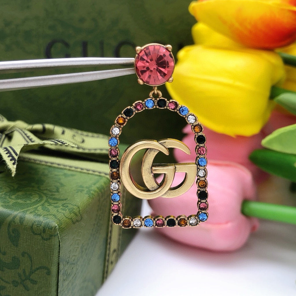 Gucci Multicolor Crystal Accent Earrings - album image 6