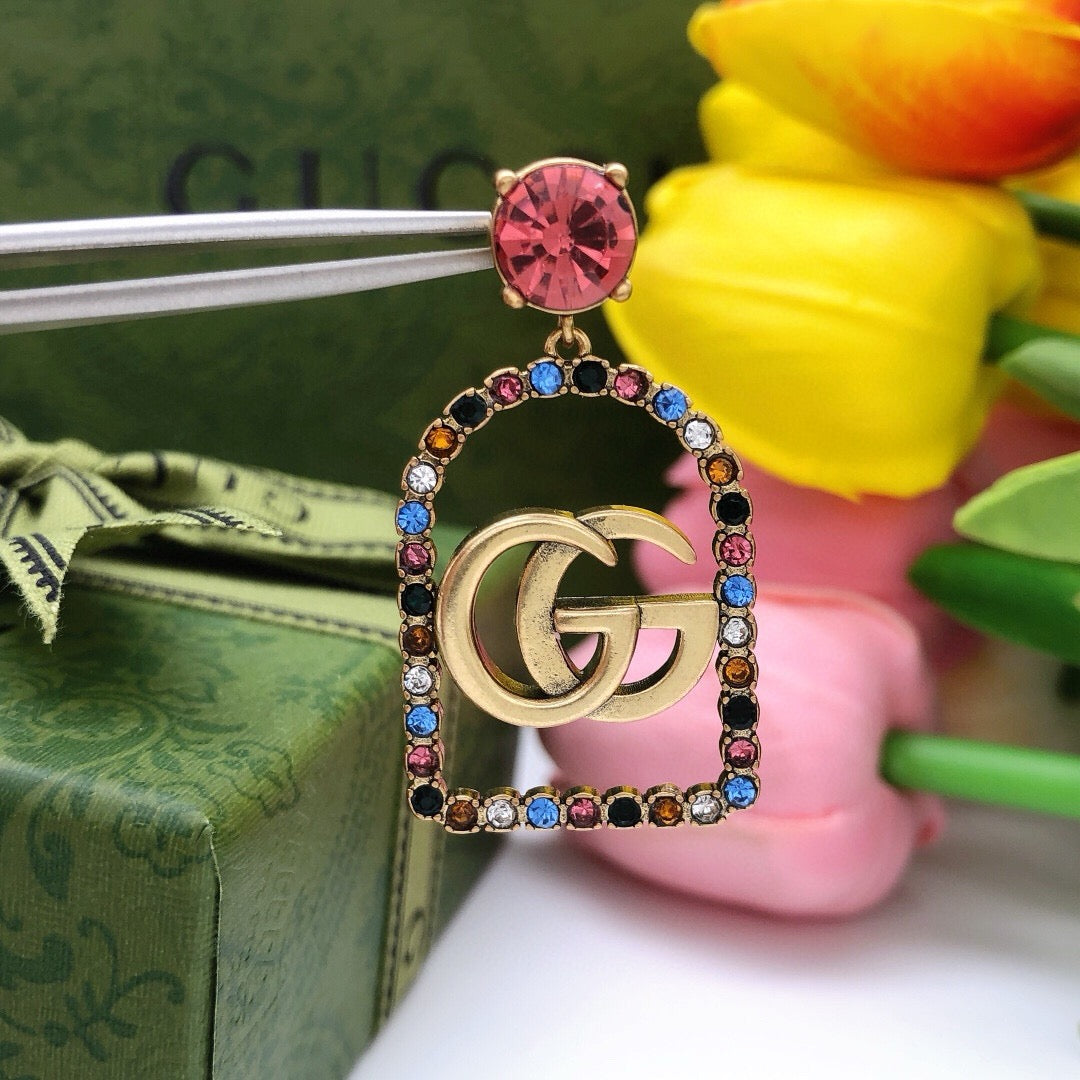 Gucci Multicolor Crystal Accent Earrings - album image 6
