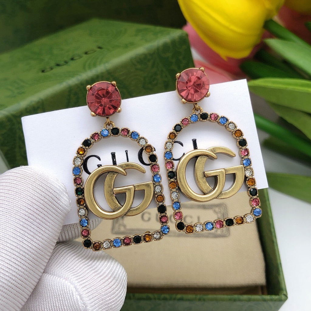 Gucci Multicolor Crystal Accent Earrings - album image 1