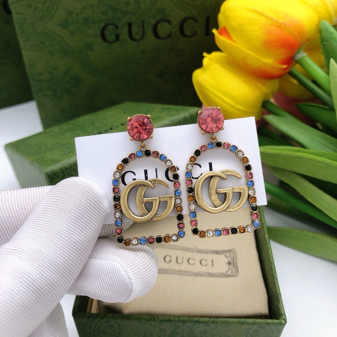 Gucci Multicolor Crystal Accent Earrings - album image 3