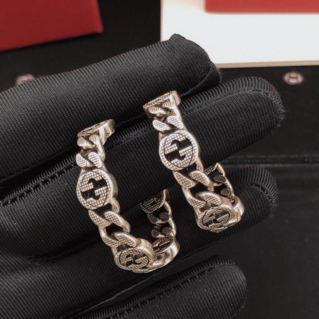 Gucci Antique Silver-Tone Silver-Tone Circular Earrings - album image 6