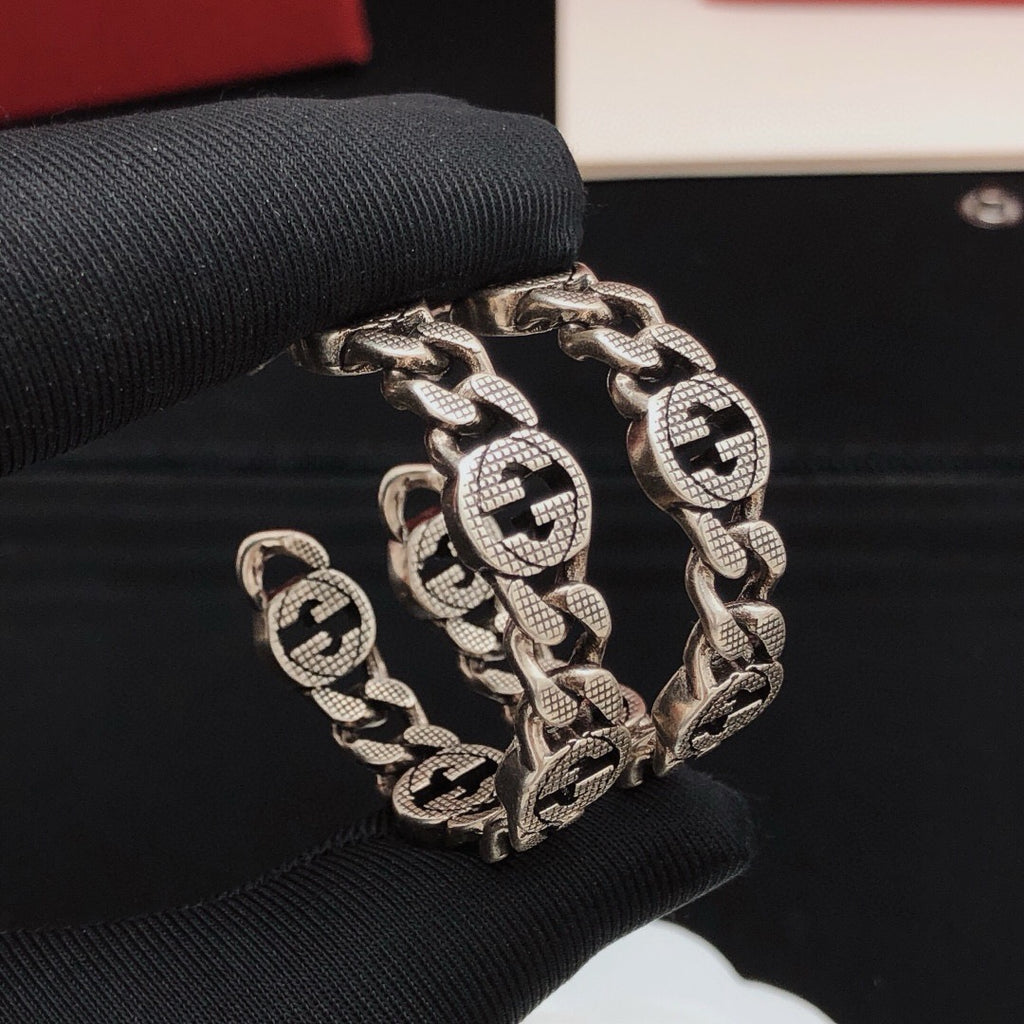 Gucci Antique Silver-Tone Silver-Tone Circular Earrings - album image 5