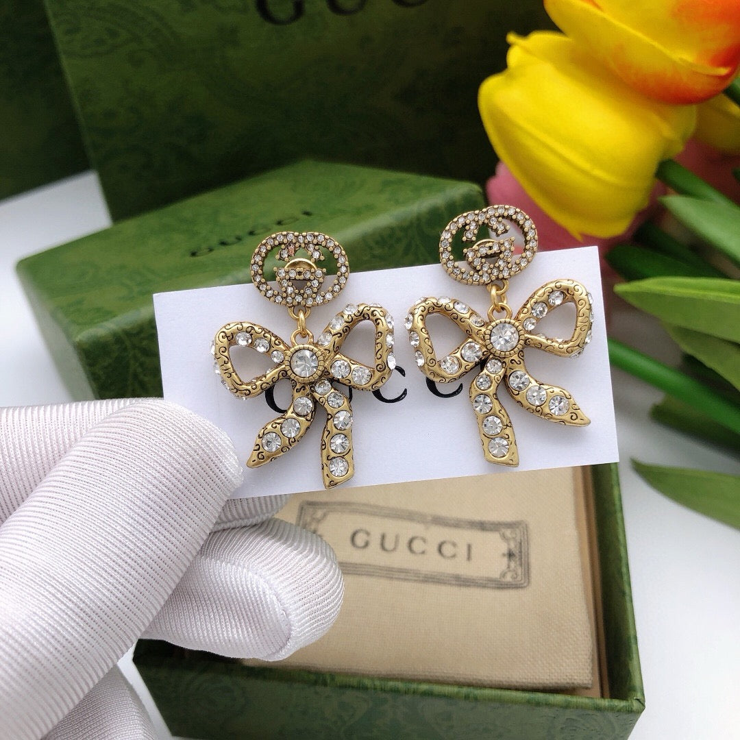 Gucci Interlocking G Bow Butterfly Earrings - album image 2