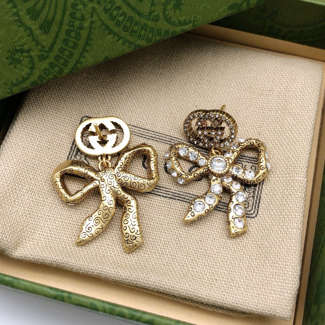 Gucci Interlocking G Bow Butterfly Earrings - album image 3