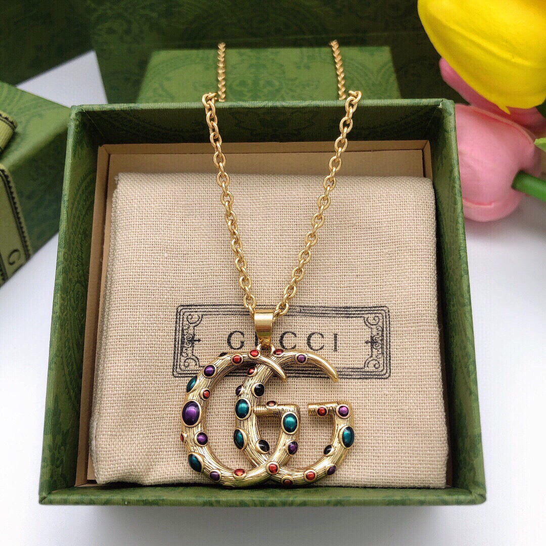 Gucci Interlocking G Multicolor Crystal Accent Necklace - album image 4