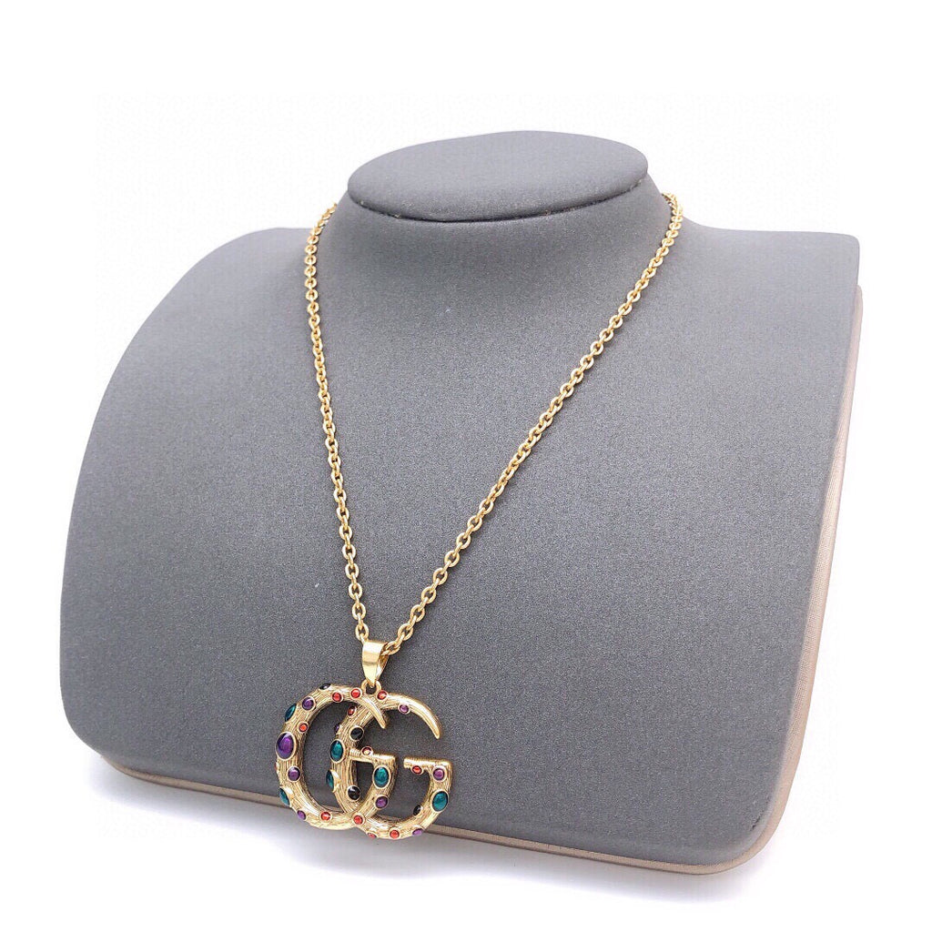 Gucci Interlocking G Multicolor Crystal Accent Necklace - album image 2