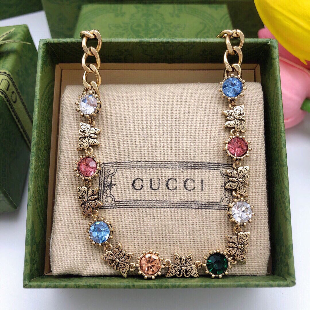 Gucci Interlocking G Multicolor Crystal Accent Necklace - album image 4