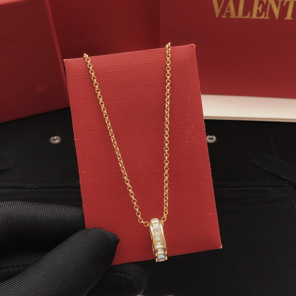 Gucci Circular Square Crystal Accent Necklace - album image 3
