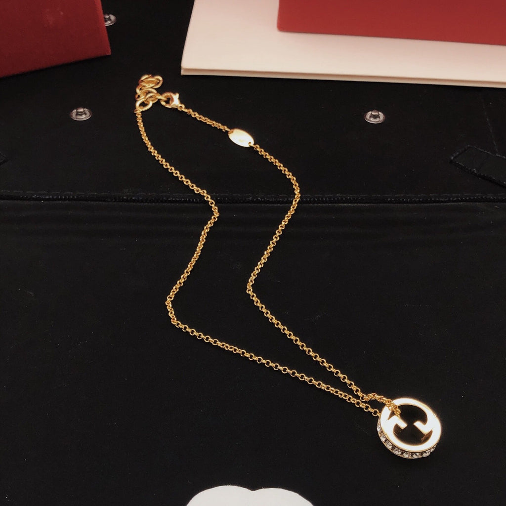 Gucci Circular Square Crystal Accent Necklace - album image 9