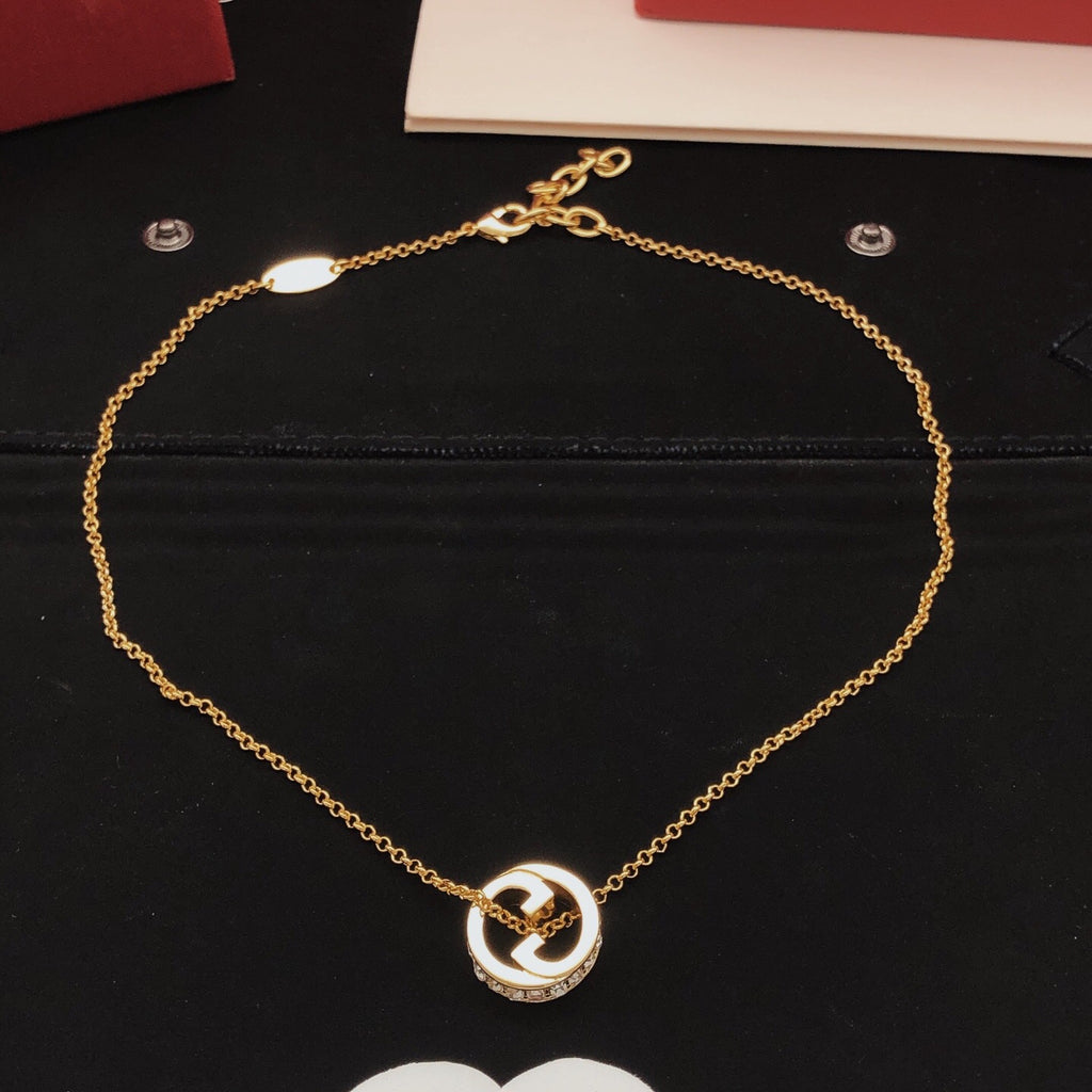 Gucci Circular Square Crystal Accent Necklace - album image 5