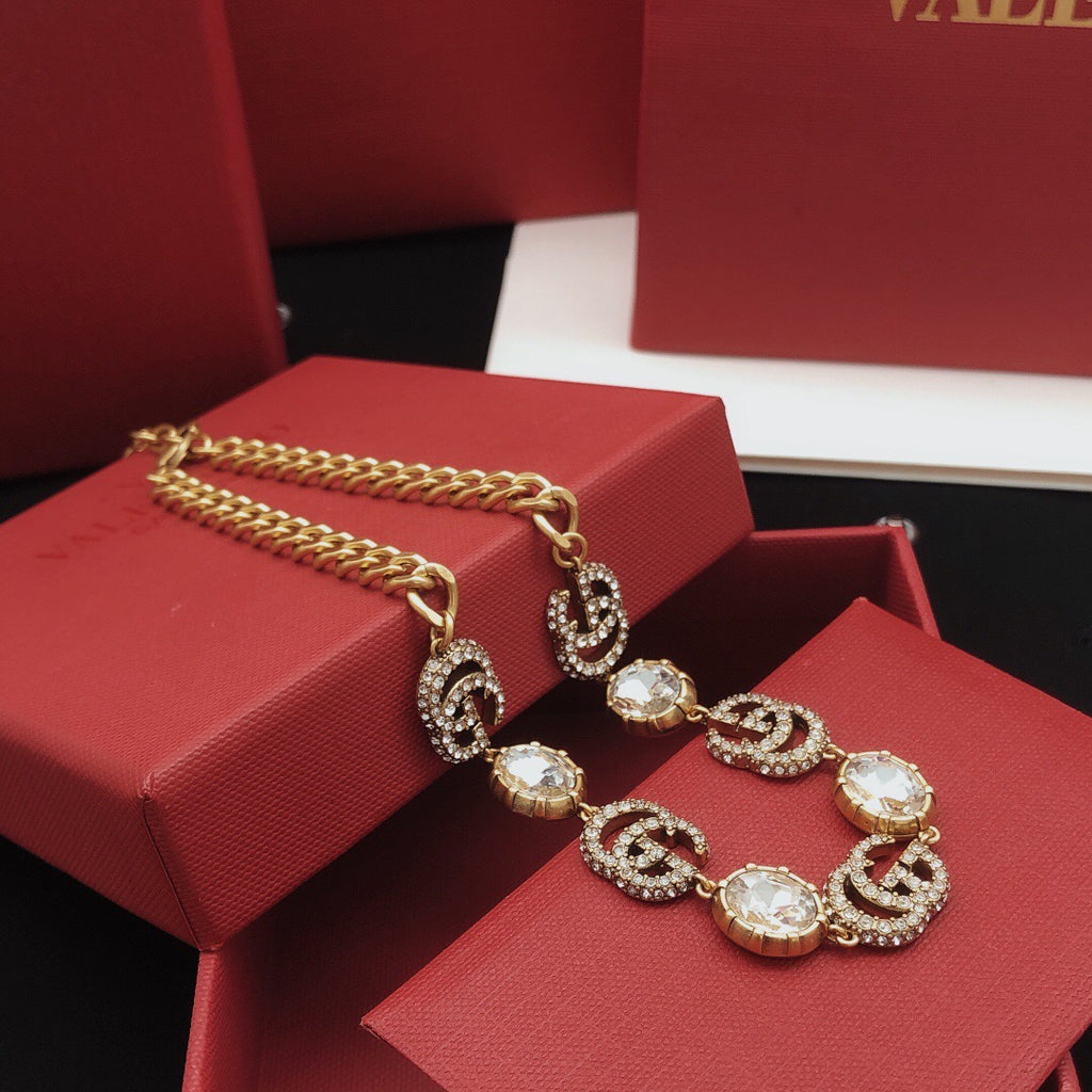 Gucci White Crystal Accent Necklace - album image 6