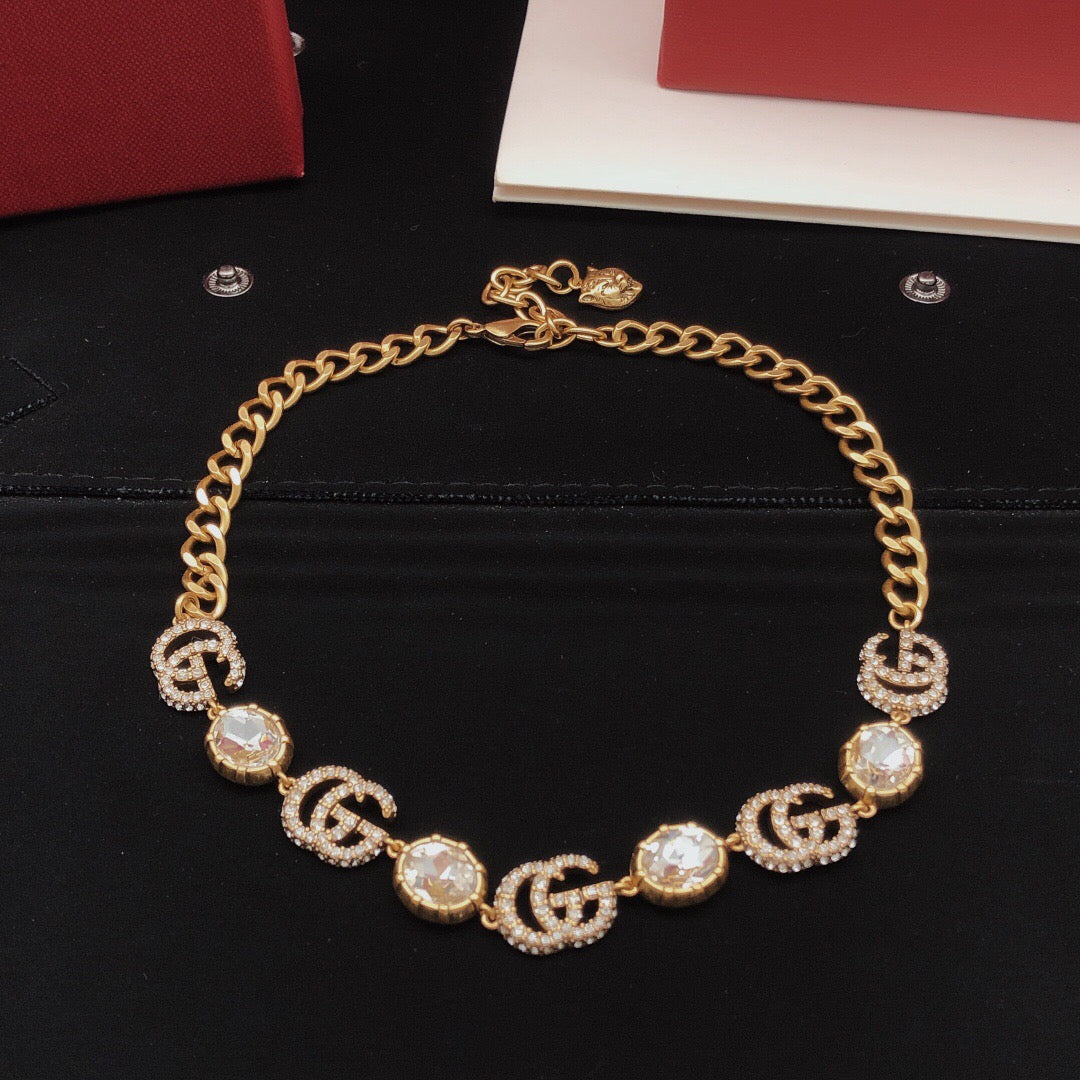 Gucci White Crystal Accent Necklace - album image 3