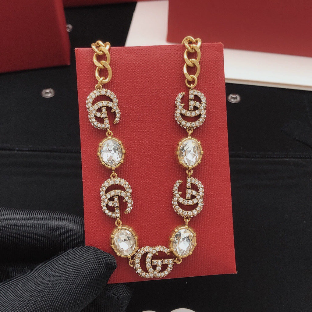 Gucci White Crystal Accent Necklace - album image 4