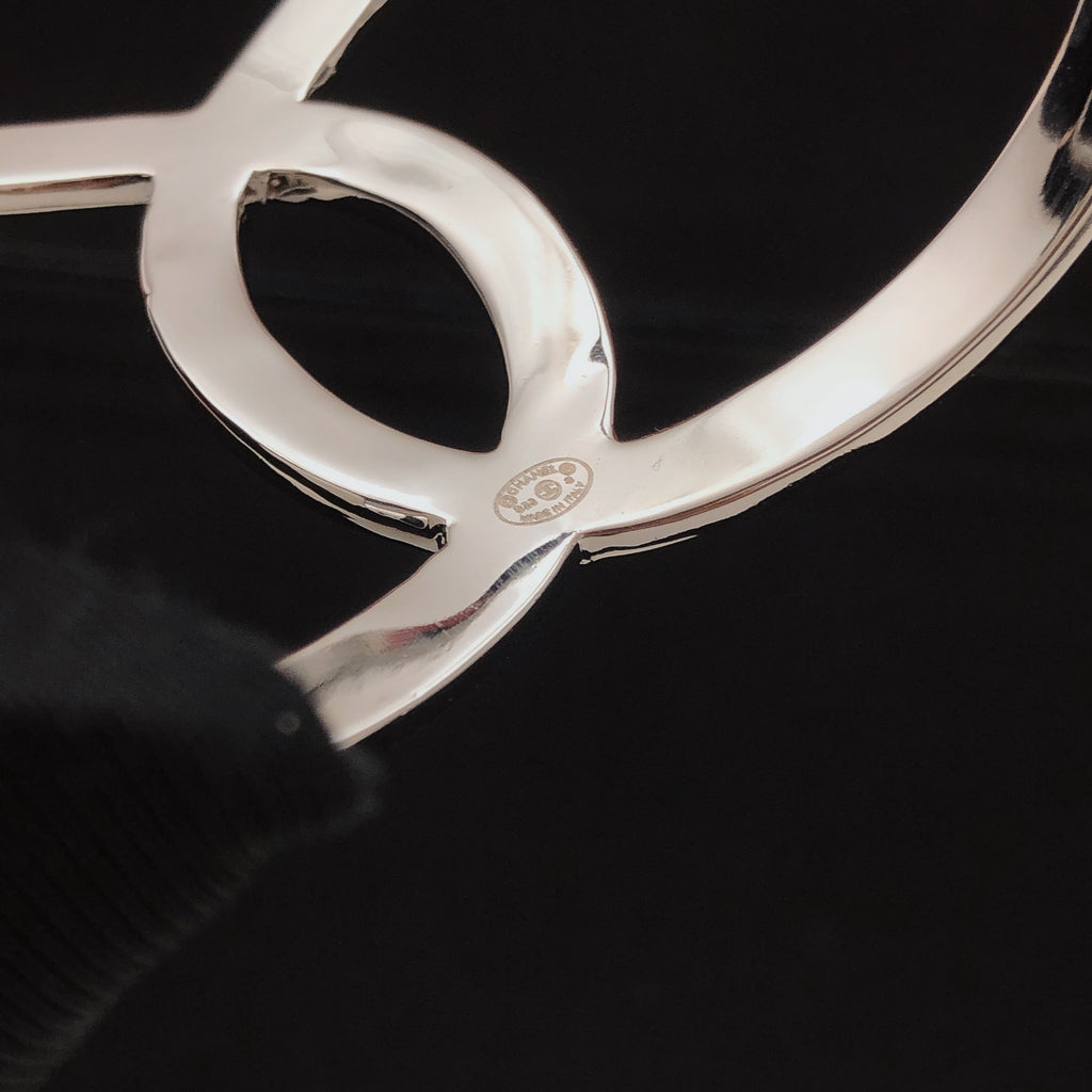 Chanel Silver-Tone Polished Bangle - album image 2