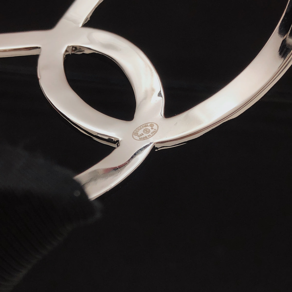 Chanel Silver-Tone Polished Bangle - album image 2