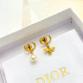 Dior Asymmetric Bee and Pearl-Look Earrings - product image 1