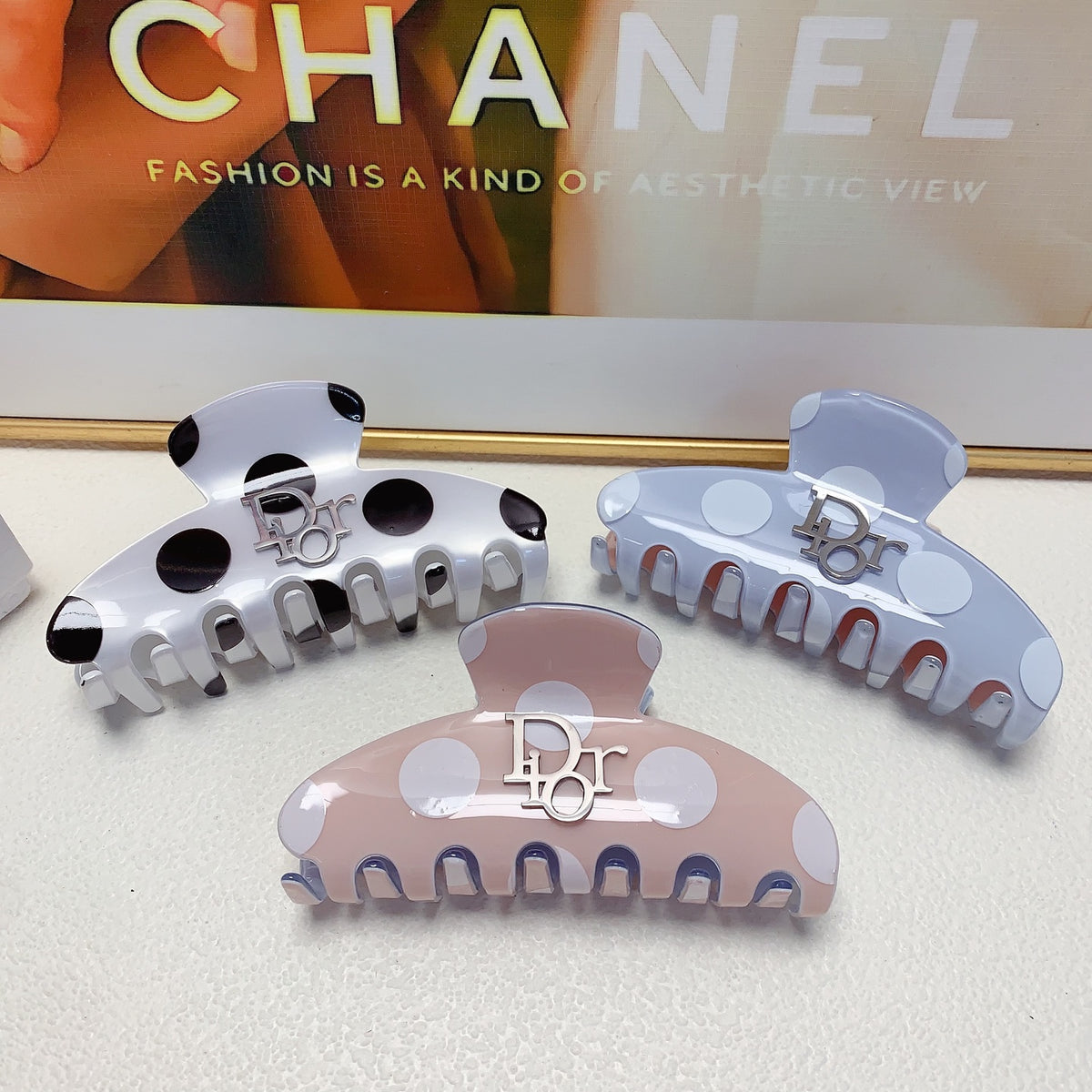 Dior Polka-Dot Claw Hair Clip - product image 1