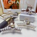 Saint Laurent Pearl and Letter-Motif Hair Claw - album image 1