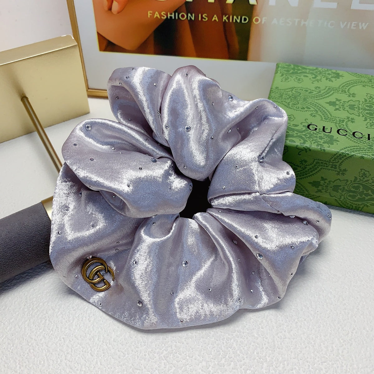 Gucci Satin-Look Scrunchie in Multiple Colors - album image 8