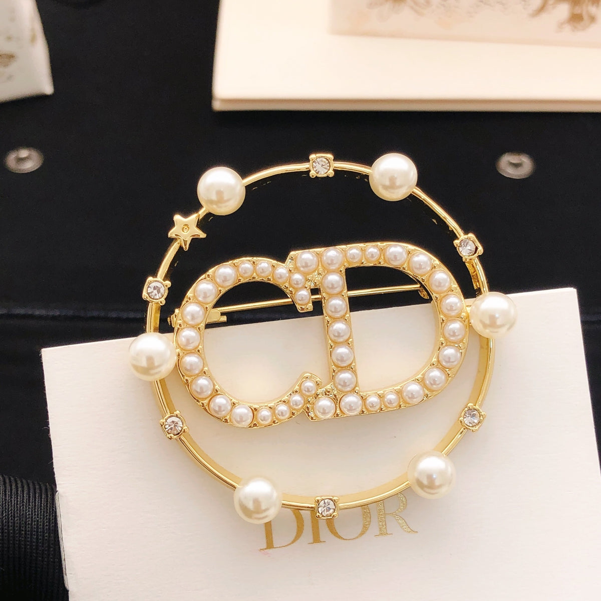 Dior Beaded Circle CD Brooch - product image 5