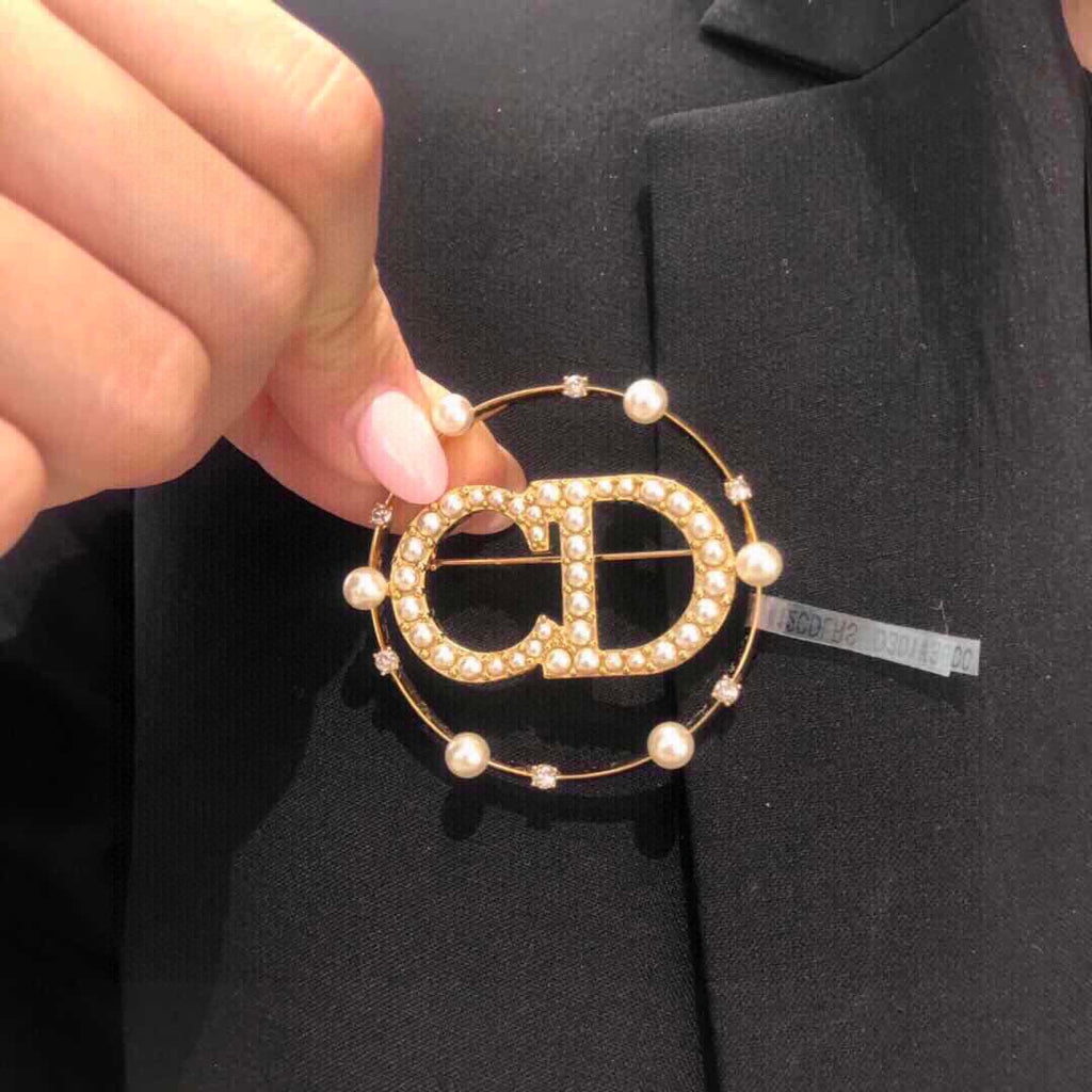Dior Beaded Circle CD Brooch - product image 6