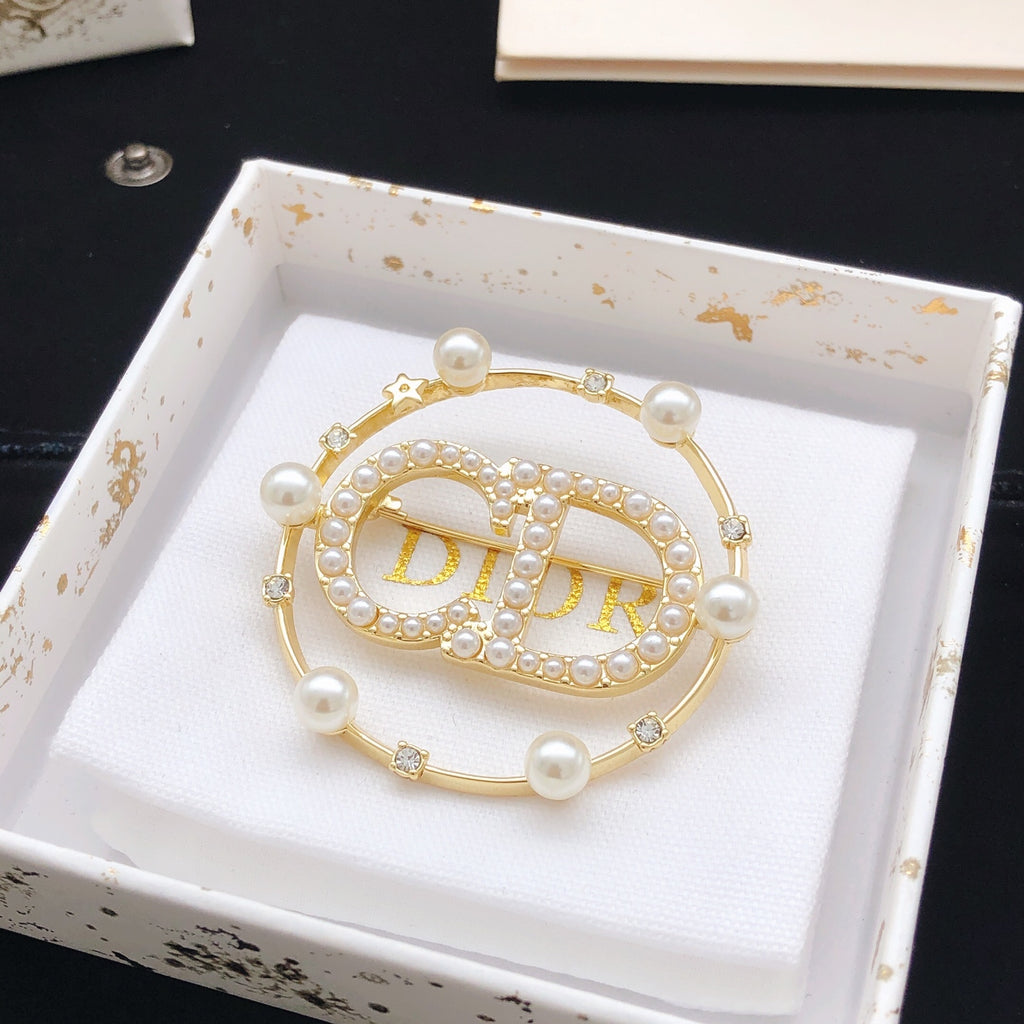 Dior Beaded Circle CD Brooch - product image 2