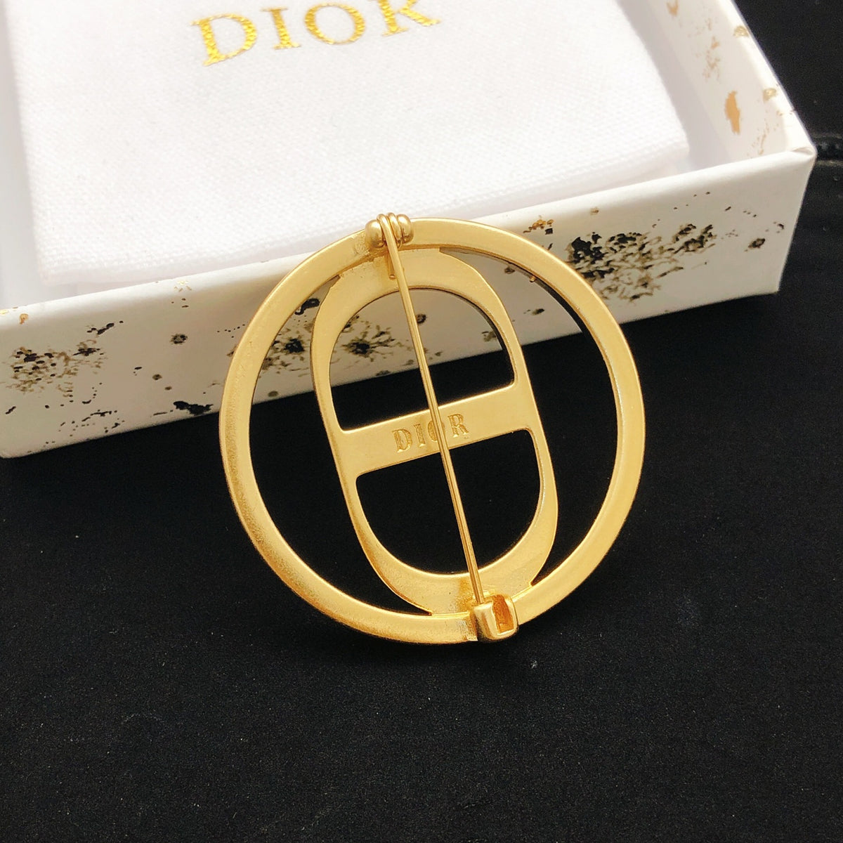 Dior Gold-Tone Circular CD Brooch - product image 5