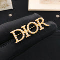 Dior Pearl-Look Script Letter Brooch - product image 1