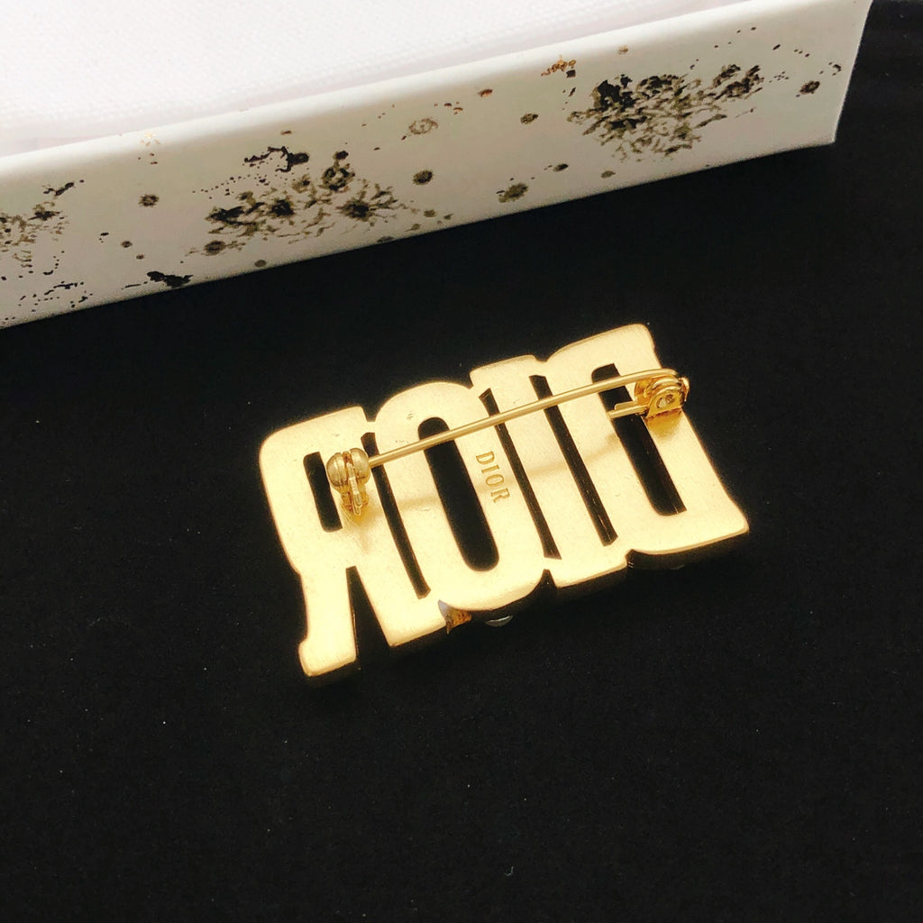 Dior Block Letter Pearl-Look Brooch - product image 3