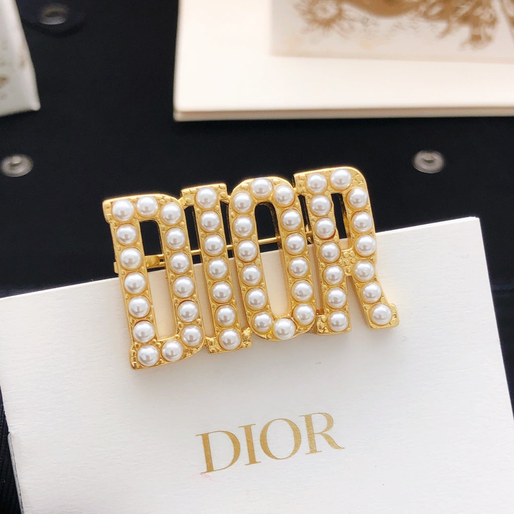 Dior Block Letter Pearl-Look Brooch - product image 5