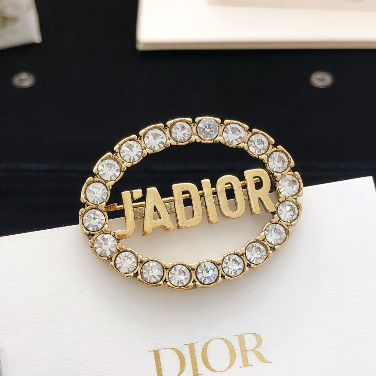 Dior J'Adior Oval Crystal Brooch - product image 2