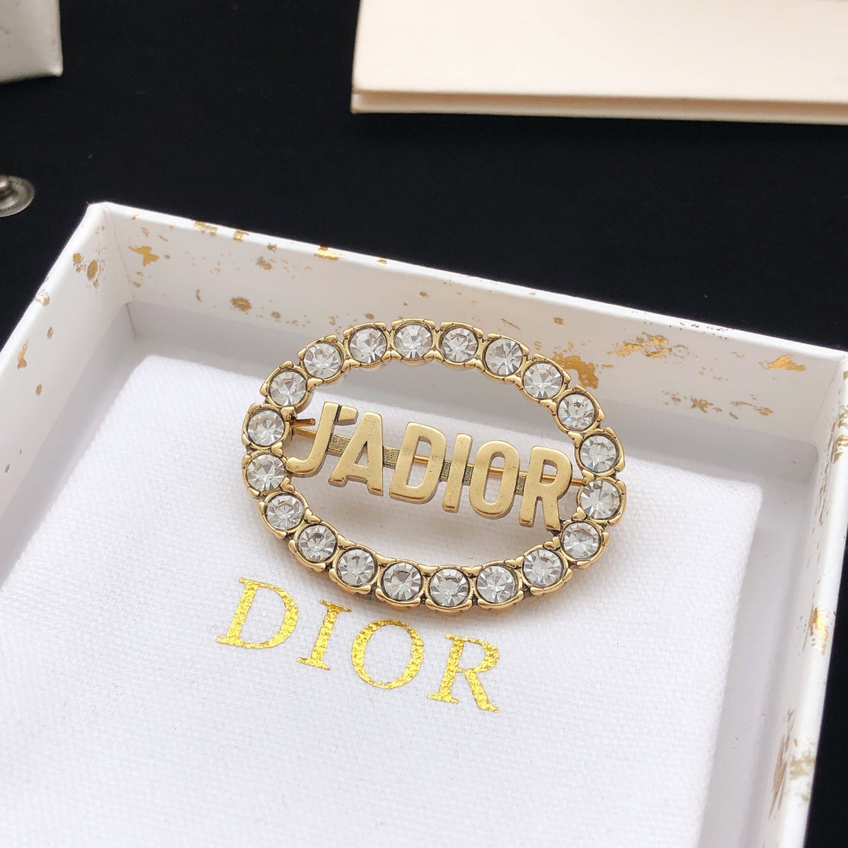 Dior J'Adior Oval Crystal Brooch - product image 3