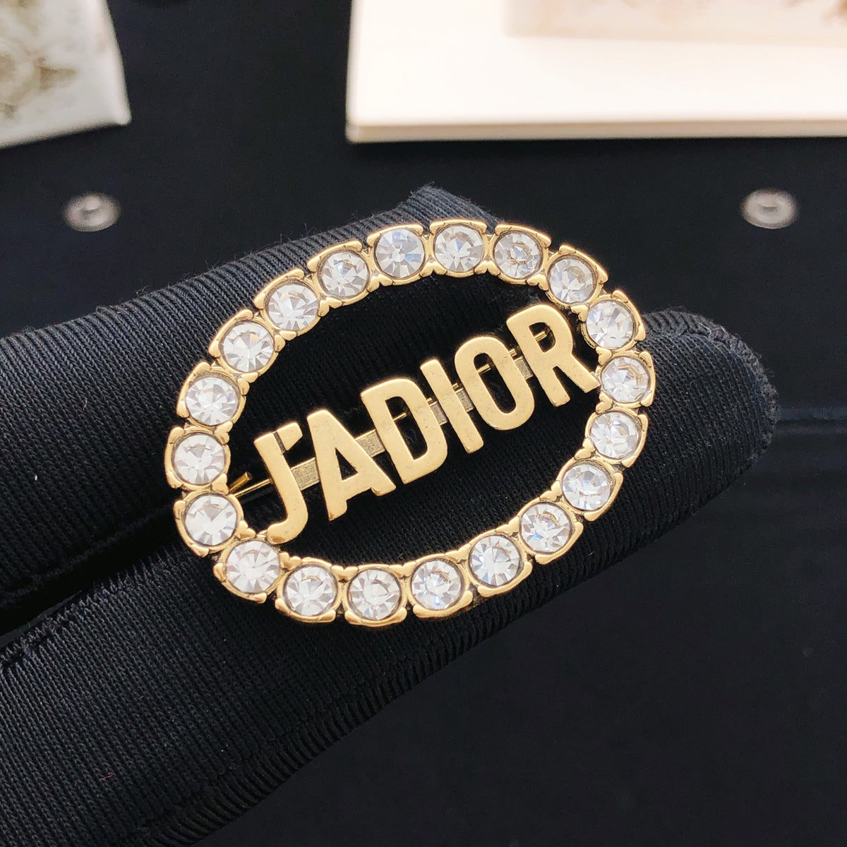 Dior J'Adior Oval Crystal Brooch - product image 1