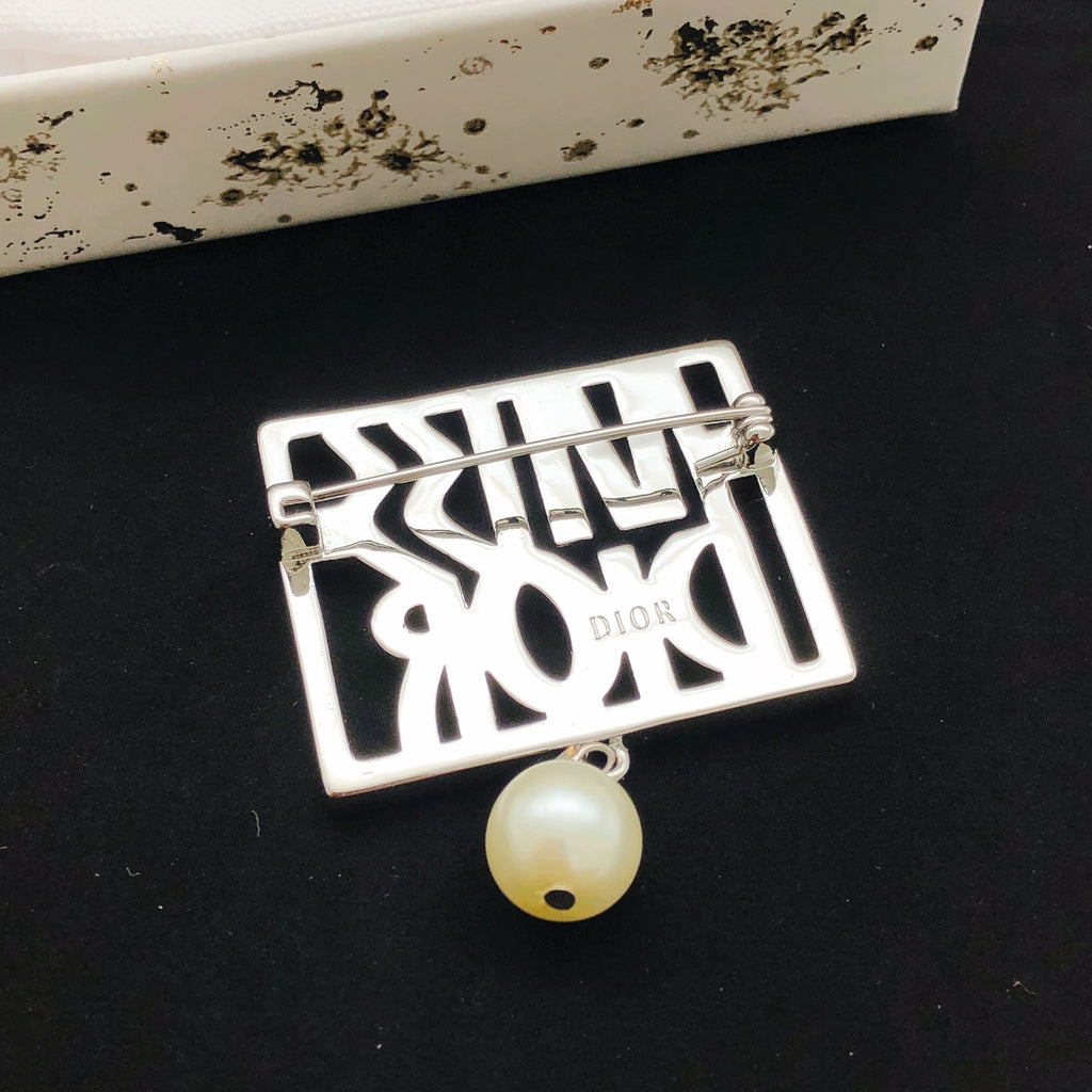 Dior Silver-Tone Miss Dior Square Brooch - product image 5