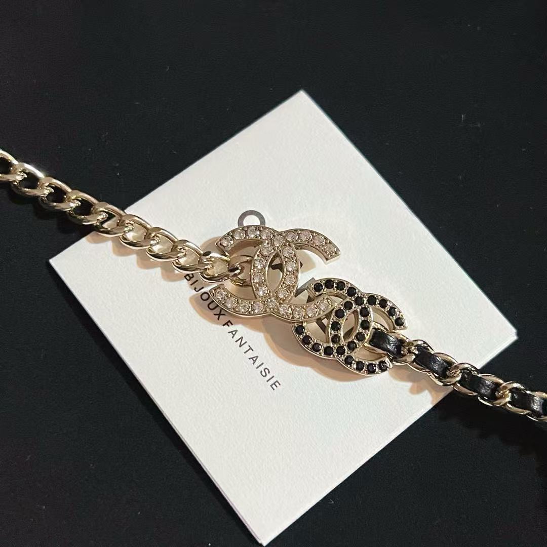 Chanel Two-Tone Chain Necklace with CC Detail - album image 7
