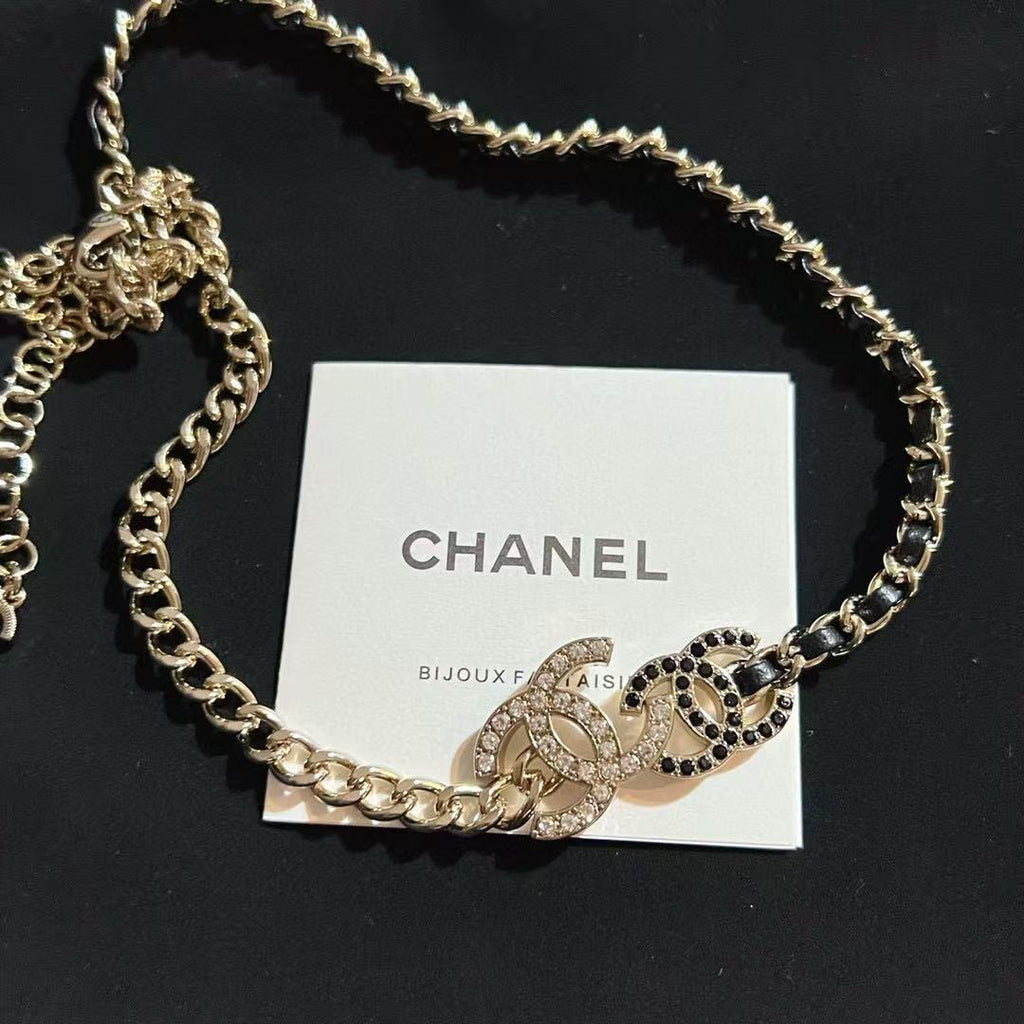 Chanel Two-Tone Chain Necklace with CC Detail - album image 2