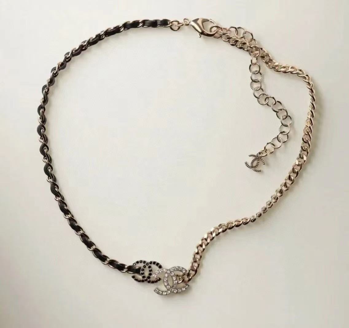 Chanel Two-Tone Chain Necklace with CC Detail - album image 6
