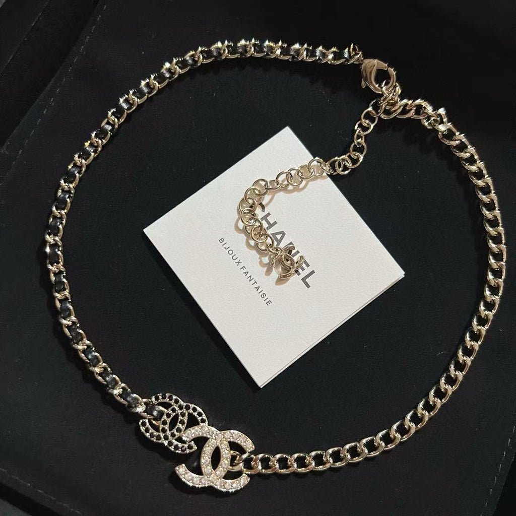 Chanel Two-Tone Chain Necklace with CC Detail - album image 1