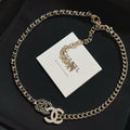 Chanel Two-Tone Chain Necklace with CC Detail - album image 1