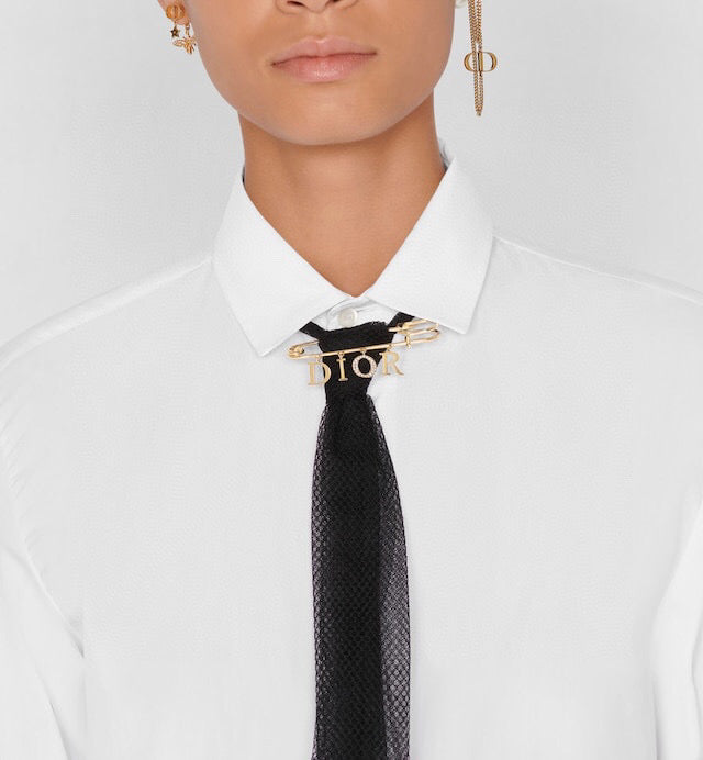 Dior Letter Charm Safety-Pin Brooch - product image 5